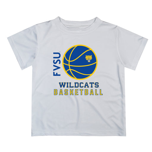 Fort Valley State Wildcats FVSU Vive La Fete Basketball V1 White Short Sleeve Tee Shirt