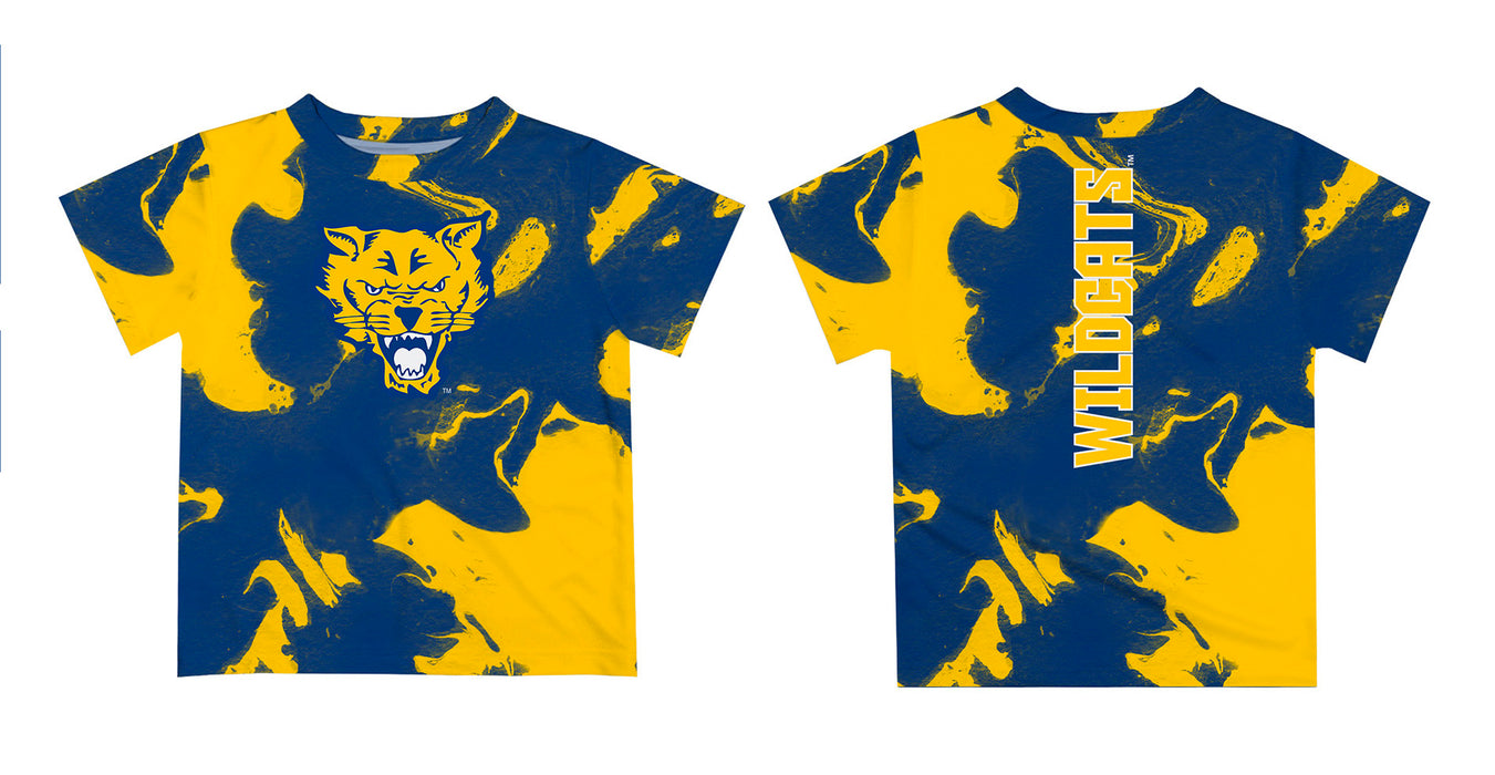 Fort Valley State Wildcats FVSU Vive La Fete Marble Boys Game Day Blue Short Sleeve Tee - Vive La Fête - Online Apparel Store