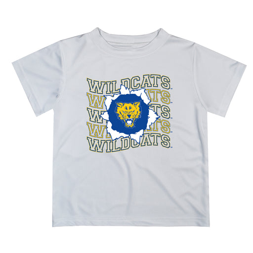 Fort Valley State Wildcats FVSU Vive La Fete  White Art V1 Short Sleeve Tee Shirt