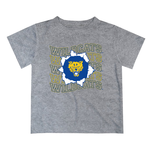 Fort Valley State Wildcats FVSU Vive La Fete  Gray Art V1 Short Sleeve Tee Shirt