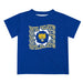 Fort Valley State Wildcats FVSU Vive La Fete  Blue Art V1 Short Sleeve Tee Shirt