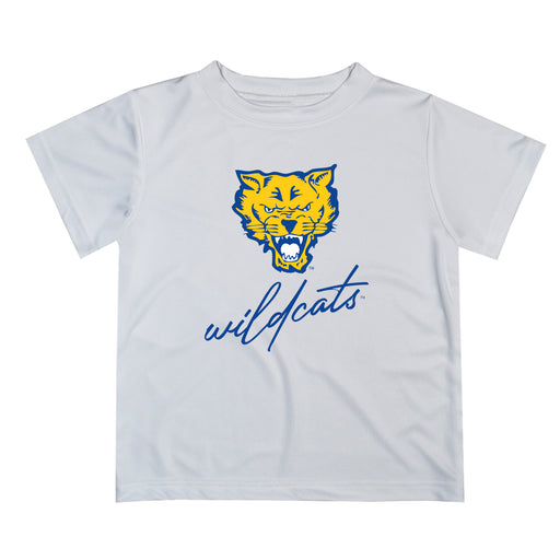 Fort Valley State Wildcats FVSU Vive La Fete Script V1 White Short Sleeve Tee Shirt