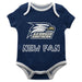 Georgia Southern Eagles Vive La Fete Infant Game Day Navy Short Sleeve Onesie New Fan Logo and Mascot Bodysuit