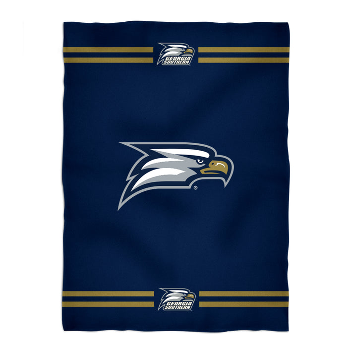 Georgia Southern Stripes Blue Fleece Blanket - Vive La Fête - Online Apparel Store