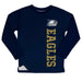 Georgia Southern Eagles Logo Blue Long Sleeve Fleece Sweatshirt Side Vents - Vive La Fête - Online Apparel Store
