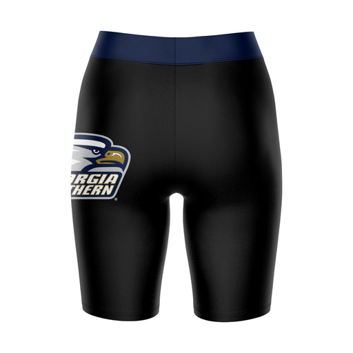 Georgia Southern Eagles Vive La Fete Game Day Logo on Thigh and Waistband Black and Navy Women Bike Short 9 Inseam" - Vive La Fête - Online Apparel Store