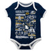 Georgia Southern Eagles Hand Sketched Vive La Fete Impressions Artwork Infant Navy Short Sleeve Onesie Bodysuit