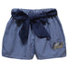 Georgia Southern Eagles Embroidered Navy Gingham Girls Short with Sash