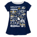 Georgia Southern Eagles Hand Sketched Vive La Fete Impressions Artwork Navy Short Sleeve Top