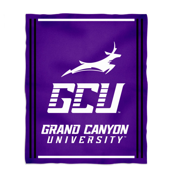 Grand Canyon University GCU Lopes Vive La Fete Kids Game Day Purple Plush Soft Minky Blanket 36 x 48 Mascot
