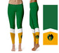 George Mason Patriots Vive la Fete Game Day Collegiate Ankle Color Block Women Green Gold Yoga Leggings - Vive La Fête - Online Apparel Store