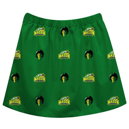 George Mason Patriots Skirt Green All Over Logo - Vive La Fête - Online Apparel Store
