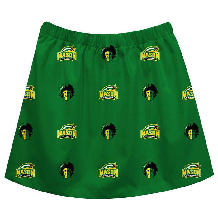George Mason Patriots Skirt Green All Over Logo - Vive La Fête - Online Apparel Store
