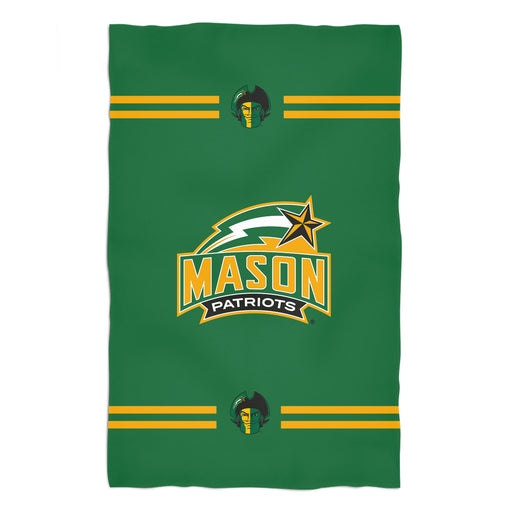 George Mason Patriots Vive La Fete Game Day Absorvent Premium Green Beach Bath Towel 51 x 32" Logo and Stripes" - Vive La Fête - Online Apparel Store