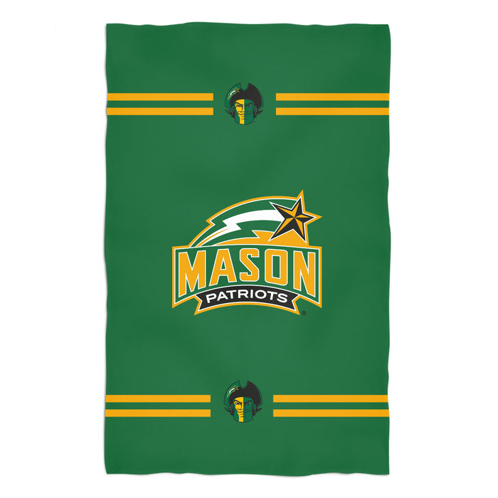 George Mason Patriots Vive La Fete Game Day Absorvent Premium Green Beach Bath Towel 51 x 32" Logo and Stripes" - Vive La Fête - Online Apparel Store