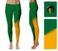 George Mason Patriots Vive la Fete Game Day Collegiate Leg Color Block Women Green Gold Yoga Leggings - Vive La Fête - Online Apparel Store