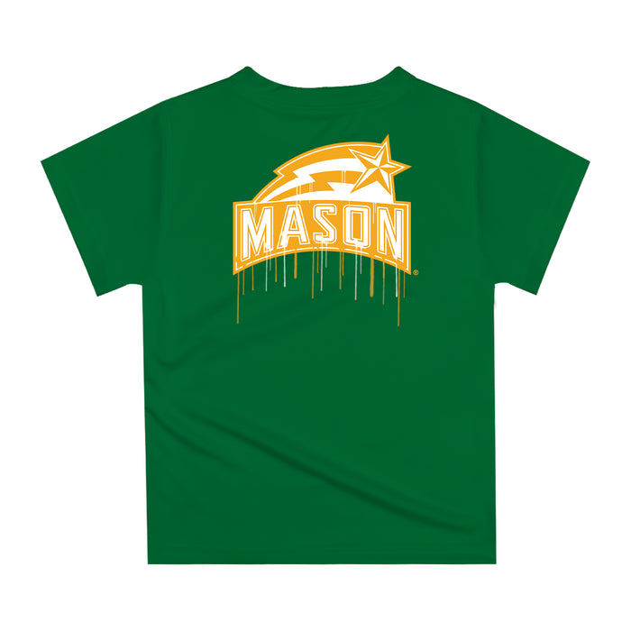 George Mason Patriots Original Dripping Baseball Hat Gold T-Shirt by Vive La Fete - Vive La Fête - Online Apparel Store