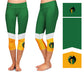 George Mason Patriots Vive La Fete Game Day Collegiate Ankle Color Block Women Green Gold Capri Leggings - Vive La Fête - Online Apparel Store