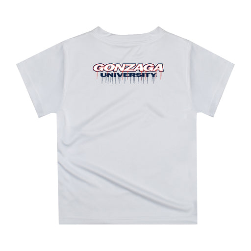 Gonzaga Bulldogs Zags GU Original Dripping Football White T-Shirt by Vive La Fete - Vive La Fête - Online Apparel Store