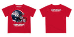 Gonzaga Bulldogs Zags GU Original Dripping Football Red  T-Shirt by Vive La Fete - Vive La Fête - Online Apparel Store