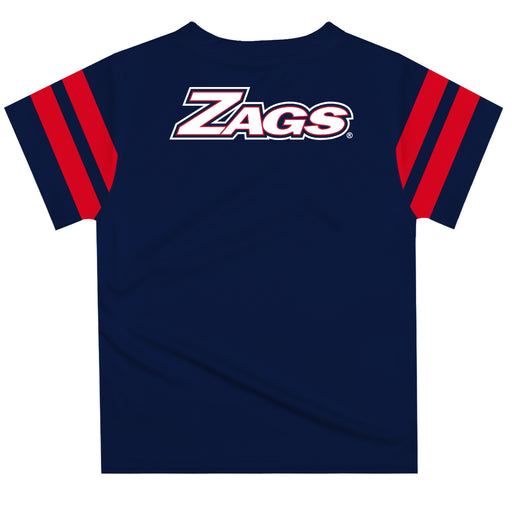 Gonzaga Bulldogs Zags GU Vive La Fete Boys Game Day Navy Short Sleeve Tee with Stripes on Sleeves - Vive La Fête - Online Apparel Store
