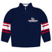 Gonzaga Bulldogs Zags GU Vive La Fete Game Day Navy Quarter Zip Pullover Stripes on Sleeves - Vive La Fête - Online Apparel Store