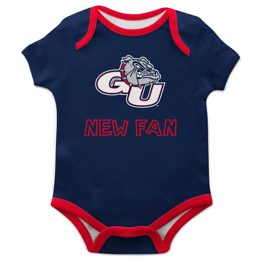 Gonzaga Bulldogs Zags GU Vive La Fete Infant Game Day Navy Short Sleeve Onesie New Fan Logo and Mascot Bodysuit - Vive La Fête - Online Apparel Store
