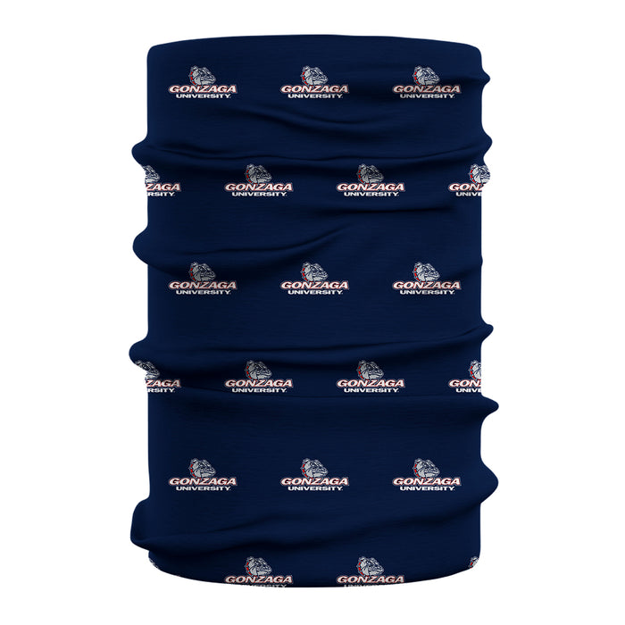 Gonzaga Bulldogs Zags GU All Over Logo Game Day Collegiate Face Cover Soft 4-Way Stretch Two Ply Neck Gaiter - Vive La Fête - Online Apparel Store