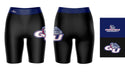 Gonzaga Bulldogs Zags GU Vive La Fete Game Day Logo on Thigh and Waistband Black and Blue Women Bike Short 9 Inseam" - Vive La Fête - Online Apparel Store