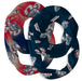 Gonzaga Bulldogs Zags GU Vive La Fete All Over Logo Collegiate Women Set of 2 Light Weight Ultra Soft Infinity Scarfs