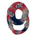 Gonzaga University Bulldogs Zags GU Vive La Fete All Over Logo Game Day Collegiate Women Ultra Soft Knit Infinity Scarf