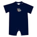 Gonzaga University Bulldogs Zags GU Embroidered Navy Knit Short Sleeve Boys Romper