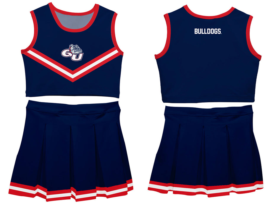 Gonzaga University Bulldogs Zags GU Vive La Fete Game Day Blue Sleeveless Cheerleader Set - Vive La Fête - Online Apparel Store