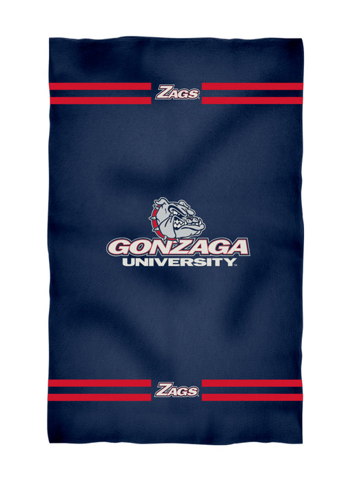 Gonzaga Bulldogs Zags GU Vive La Fete Game Day Absorbent Premium Blue Beach Bath Towel 31 x 51 Logo and Stripes
