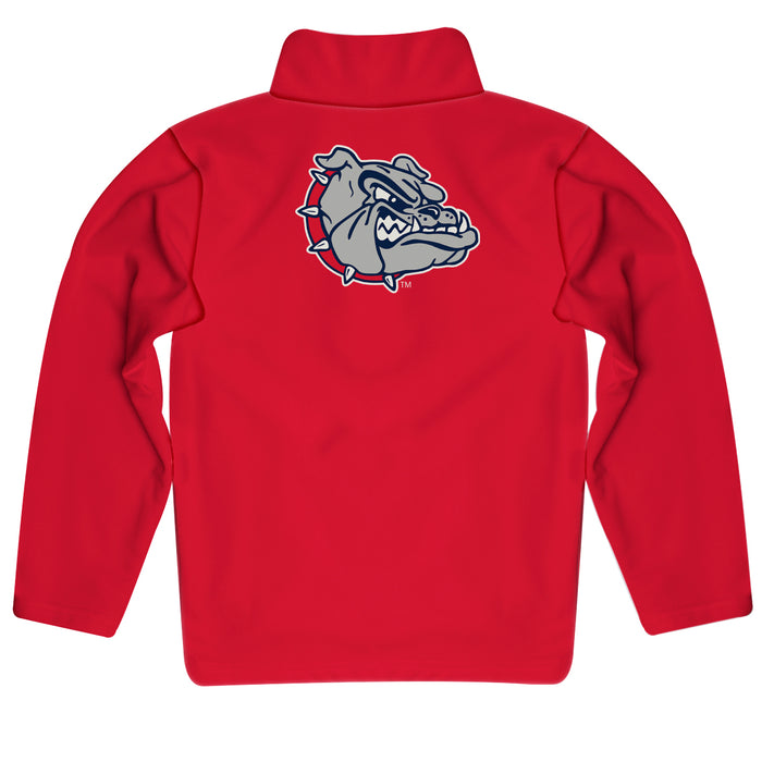 Gonzaga Bulldogs Zags GU Vive La Fete Game Day Solid Red Quarter Zip Pullover Sleeves - Vive La Fête - Online Apparel Store