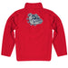 Gonzaga Bulldogs Zags GU Vive La Fete Game Day Solid Red Quarter Zip Pullover Sleeves - Vive La Fête - Online Apparel Store