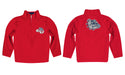 Gonzaga Bulldogs Zags GU Vive La Fete Game Day Solid Red Quarter Zip Pullover Sleeves - Vive La Fête - Online Apparel Store