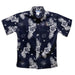 Gonzaga University Bulldogs Zags GU Navy Hawaiian Short Sleeve Button Down Shirt