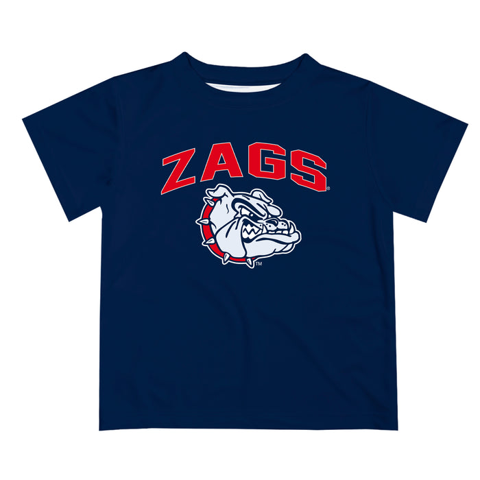 Gonzaga University Bulldogs Zags GU Vive La Fete Boys Game Day V2 Blue Short Sleeve Tee Shirt