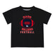 Gonzaga Bulldogs Zags GU Vive La Fete Football V2 Black Short Sleeve Tee Shirt