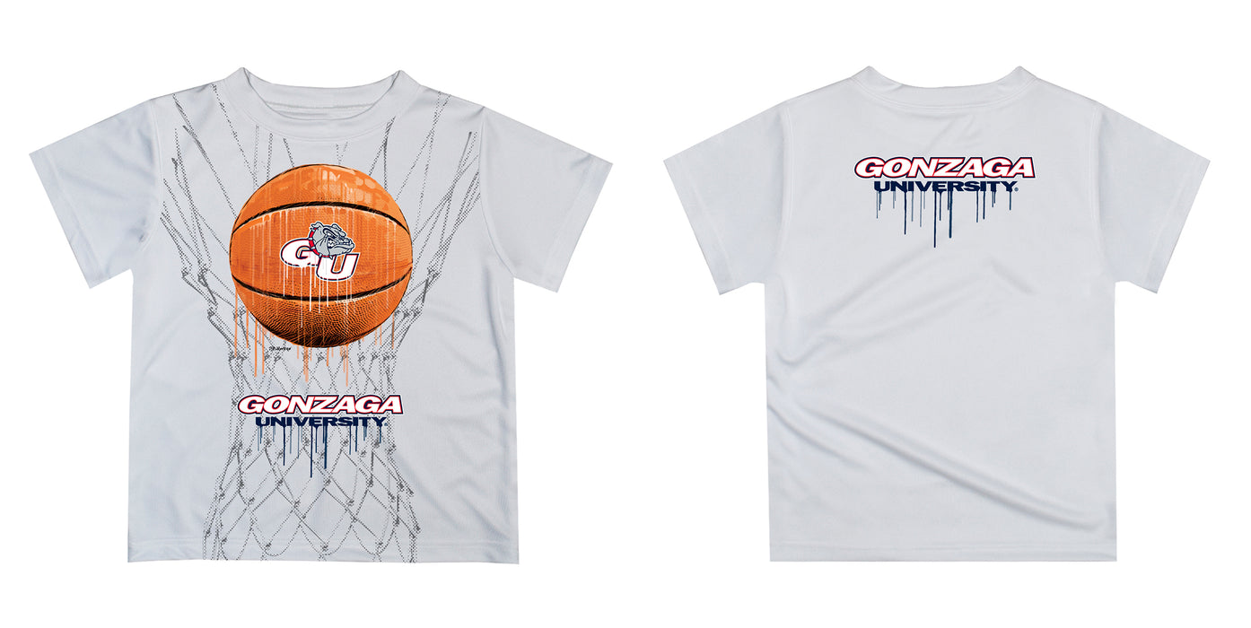 Gonzaga Bulldogs Zags GU Original Dripping Basketball Blue T-Shirt by Vive La Fete - Vive La Fête - Online Apparel Store