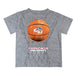 Gonzaga Bulldogs Zags GU Original Dripping Basketball Heather Gray T-Shirt by Vive La Fete