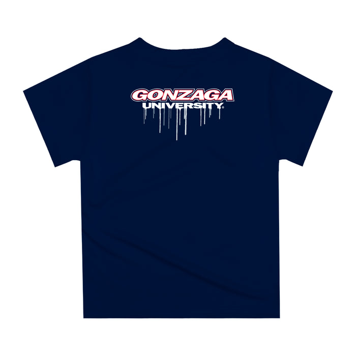 Gonzaga Bulldogs Zags GU Original Dripping Basketball Blue T-Shirt by Vive La Fete - Vive La Fête - Online Apparel Store