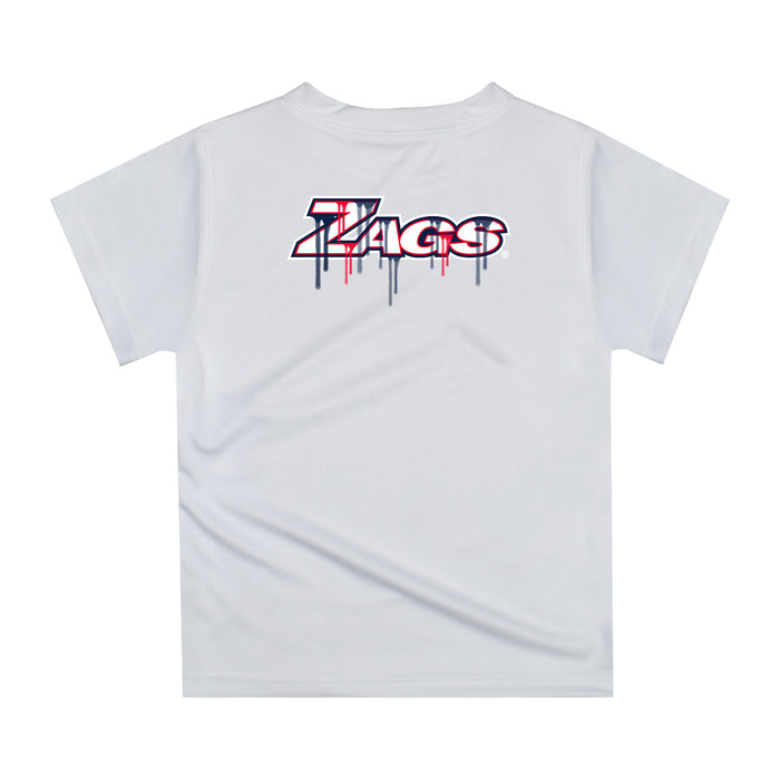 Gonzaga Bulldogs Zags GU Original Dripping Baseball Helmet White T-Shirt by Vive La Fete - Vive La Fête - Online Apparel Store