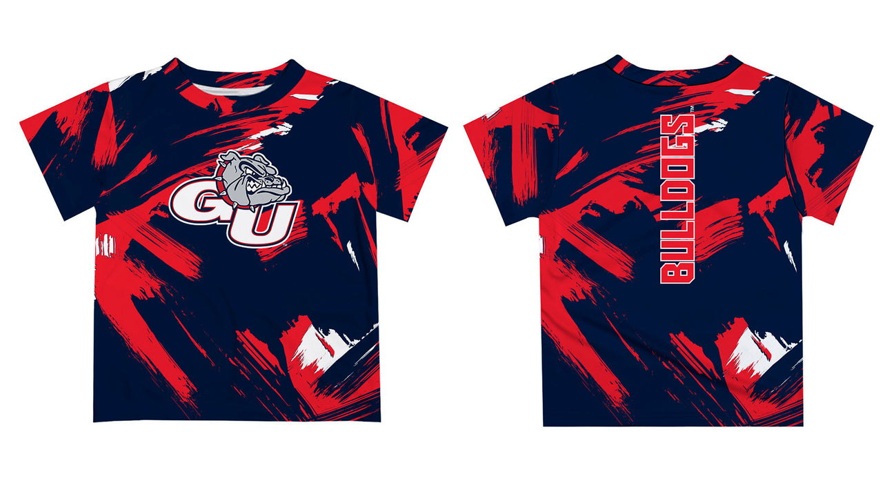 Gonzaga University Bulldogs Zags GU Vive La Fete Boys Game Day Blue Short Sleeve Tee Paint Brush - Vive La Fête - Online Apparel Store