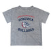 Gonzaga Bulldogs Zags GU Vive La Fete Boys Game Day V1 Heather Gray Short Sleeve Tee Shirt