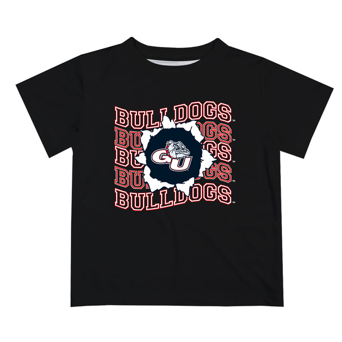 Gonzaga Bulldogs Zags GU Vive La Fete  Black Art V1 Short Sleeve Tee Shirt