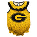 Grambling State Tigers GSU Swirls Gold Sleeveless Ruffle Onesie Logo Bodysuit