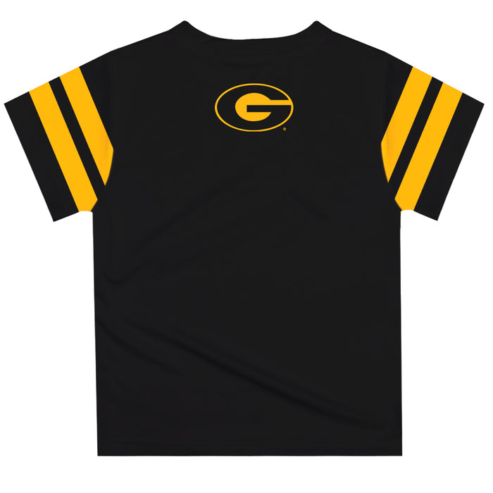 Grambling State Tigers GSU Vive La Fete Boys Game Day Black Short Sleeve Tee with Stripes on Sleeves - Vive La Fête - Online Apparel Store