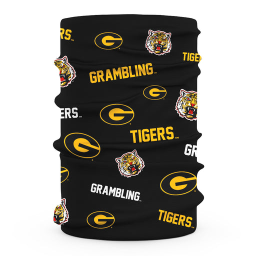 Grambling State Tigers Vive La Fete All Over Logo Game Day Collegiate Face Cover Soft 4 Way Stretch Neck Gaiter - Vive La Fête - Online Apparel Store